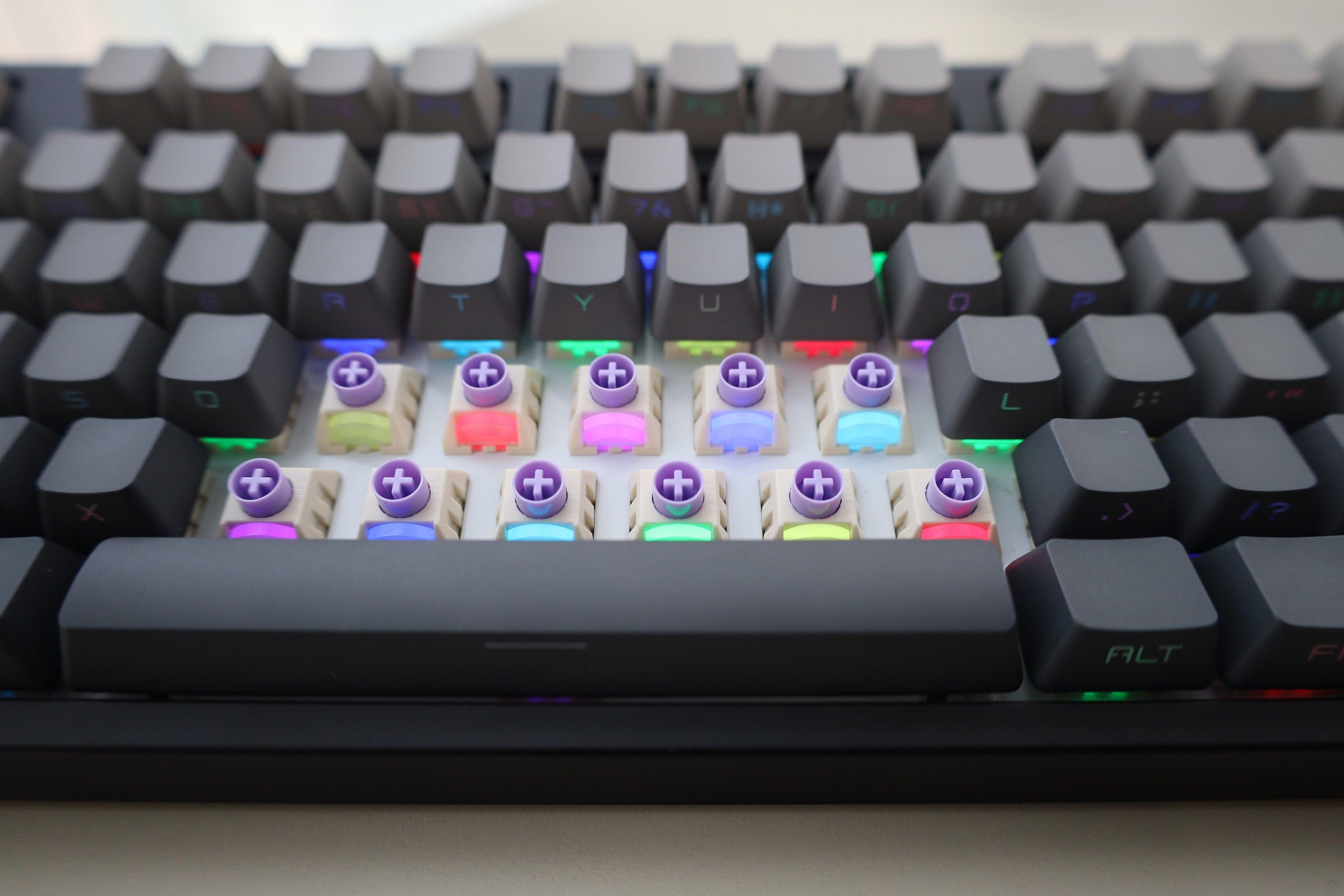 NJ98 keyboard side lit keycap taro ice cream switch 