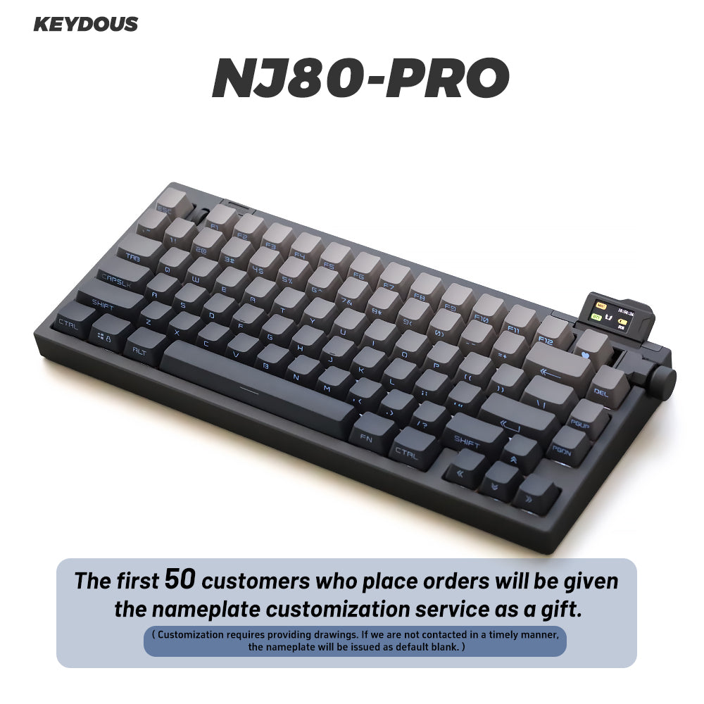 NJ80 Pro Wireless Aluminium Alloy Mechanical Keyboard 【presell】
